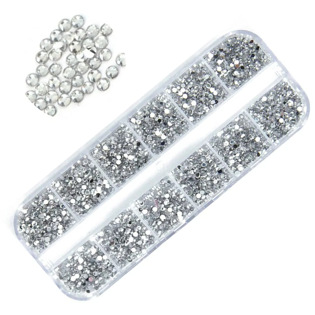 Nail Art - 3000pcs Diamonds - Silver