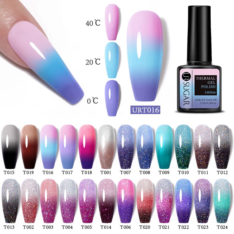 Color changing gel nail shop polish