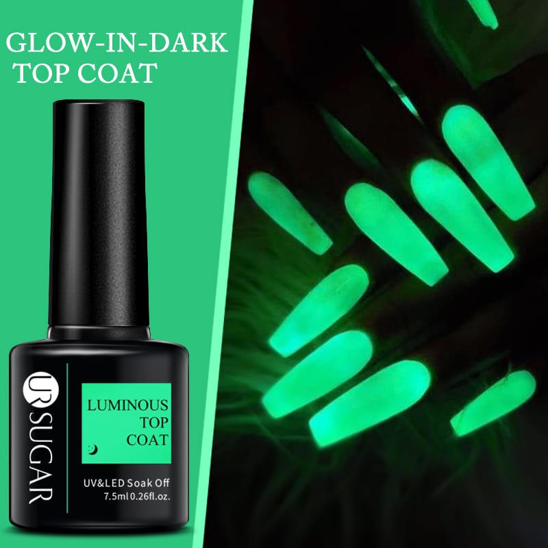 Glow in the dark nail polish top clearance coat