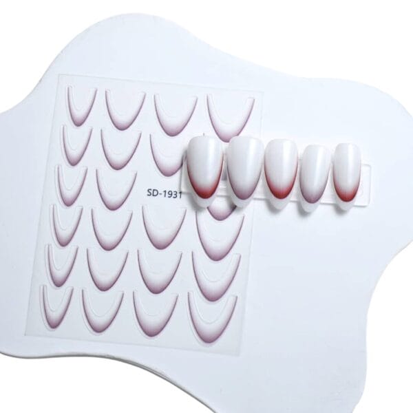 Gradient Nail Sticker-Brown