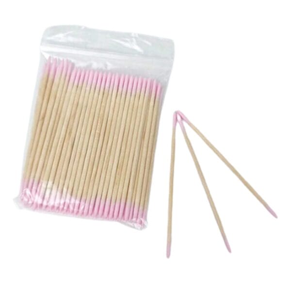 Double Head Wiping Wooden Sticks-100pcs