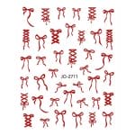 Nail Sticker-2711-Red Bows