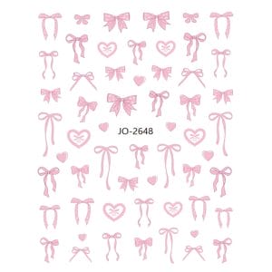 Nail Sticker-2711-Pink Bows